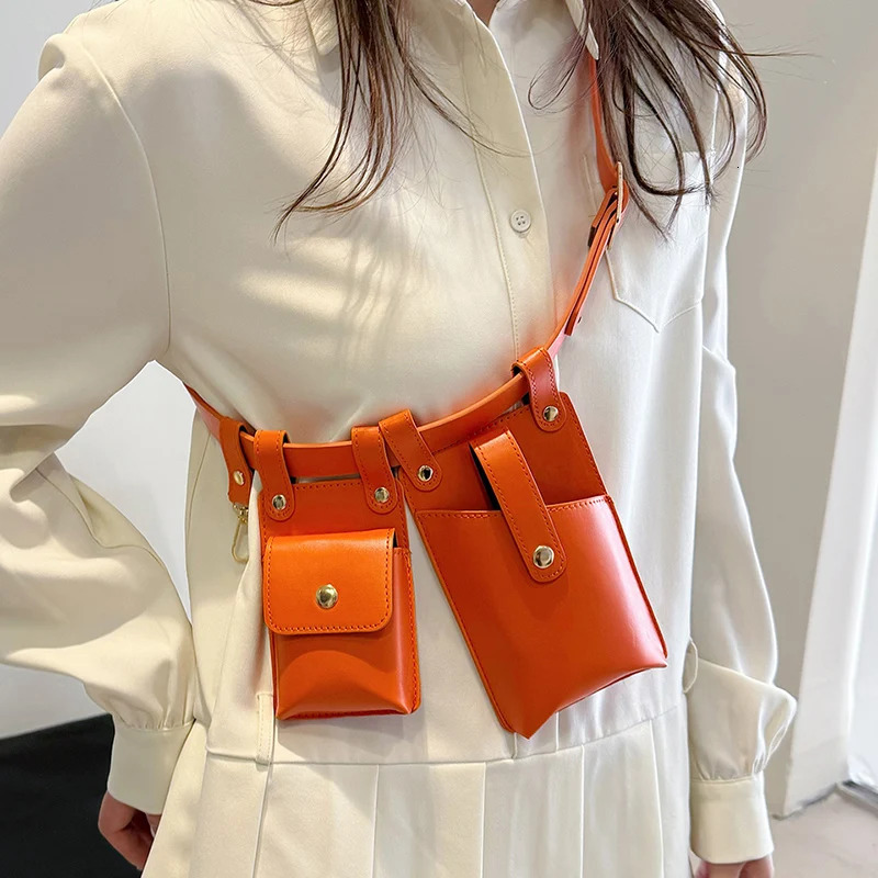 Women Waist Bags Fashion Phone Bag Waist Pack High Quality PU Shoulder Crossbody Chest Bag Lady Belt Fanny Packs 250623