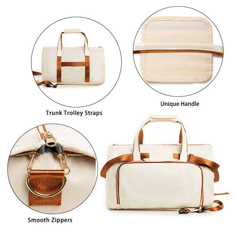 high-quality Foldable Lage Portable Travel Garment Bags Large Capacity Duffel Pack Expandable Clothes Storage Backpacks Shoulder Bag