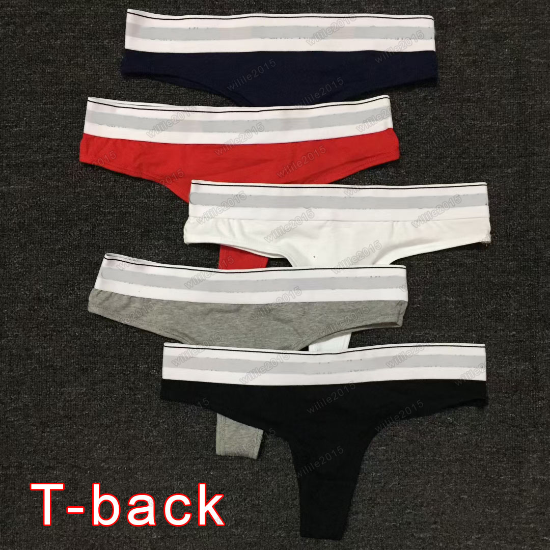 5 pieces New solid color female letter underwear underwear student youth trend breathable new fashion brand
