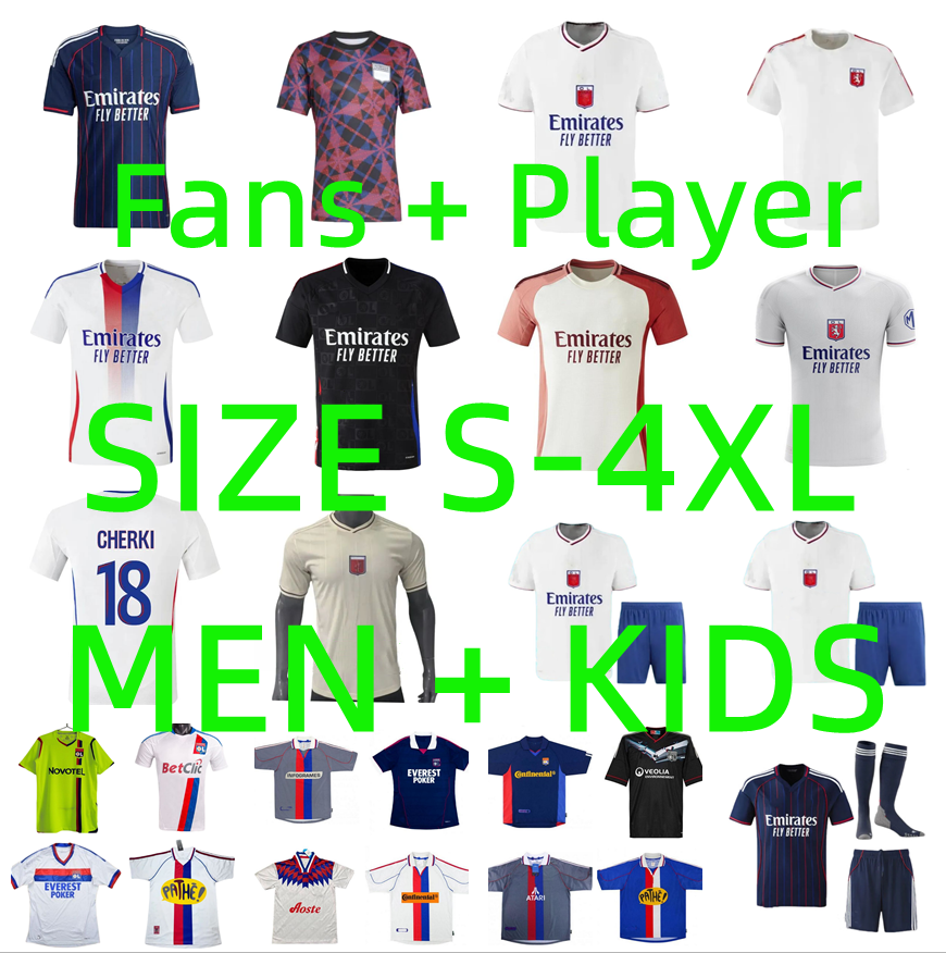 24 25 26 Maillot de foot lyon Soccer JerseyS TETE OL AOUAR Lyonnais MIKAUTADZE FOFANA CAQUERET TOLISSO 2024 2025 2026 football shirts TRAORE man kids kits equipment