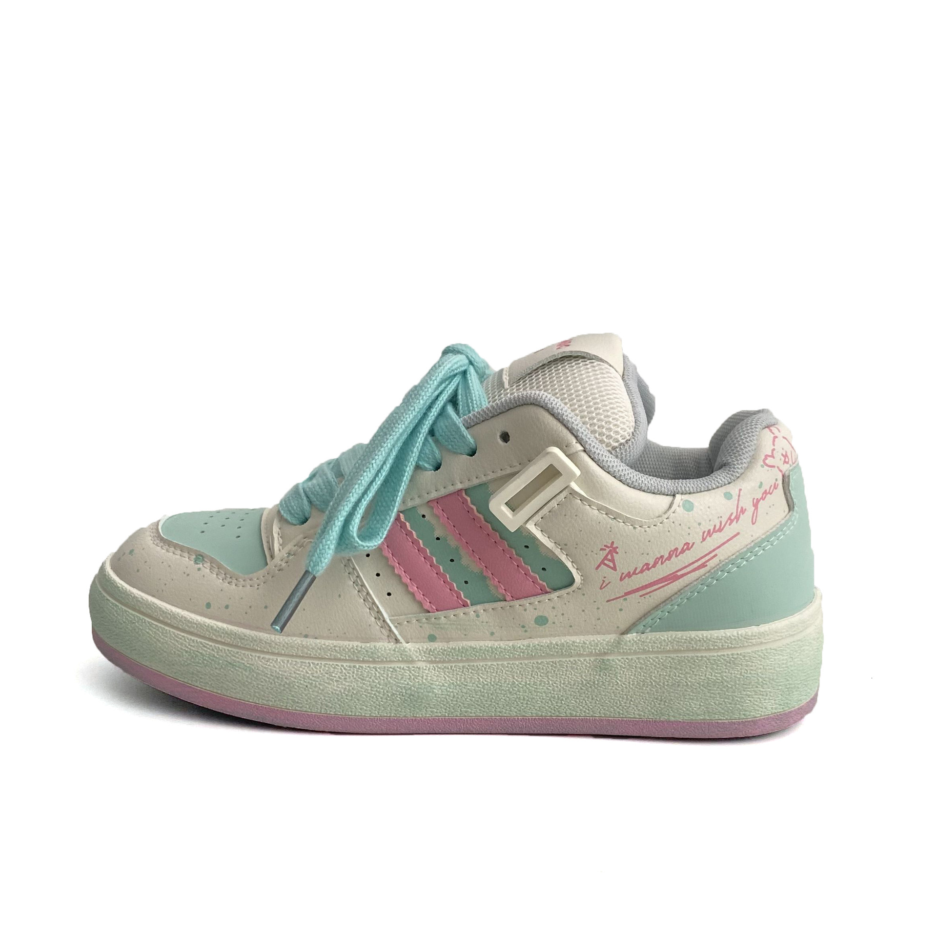 Designer casual shoes Niche 2025 Bread Dopamine Color Matching Ins Trend Versatile Thick Sole Height Increasing Skate Shoes Sports