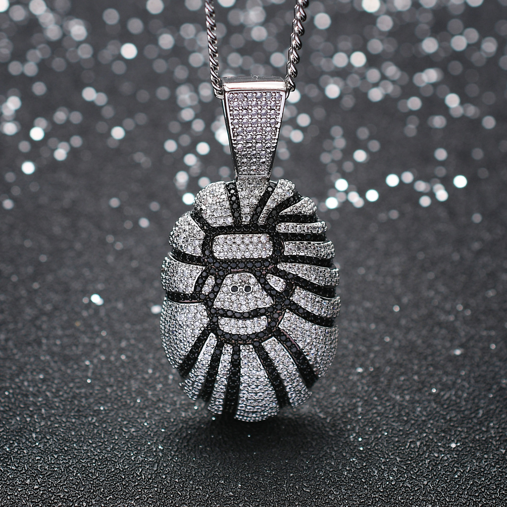 Luxury Moissanite Hip Hop Necklace Men Gorilla 18K Gold Iced Out Pendant Trendy Brand Street Punk Jewelry Pass the diamond tester