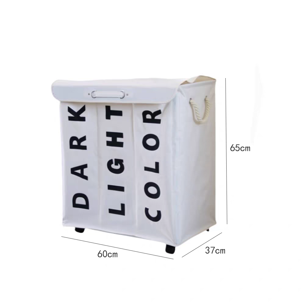 Multi functional large capacity foldable dirty clothes basket with wheels ,cheap and useful tools.