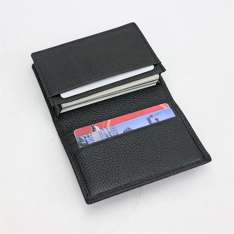 Genuine Leather Card Holder Name Card Case Credit Card Wallet for Men Women 250605