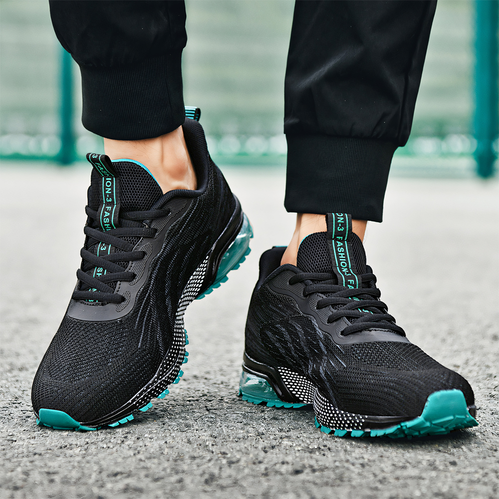 5029-Youth Basketball SneakersMen's ShoesAir Cushion Shoes, Non-slip Flying Woven Popular Sneakers, Mesh Breathable Running Basketball Shoes