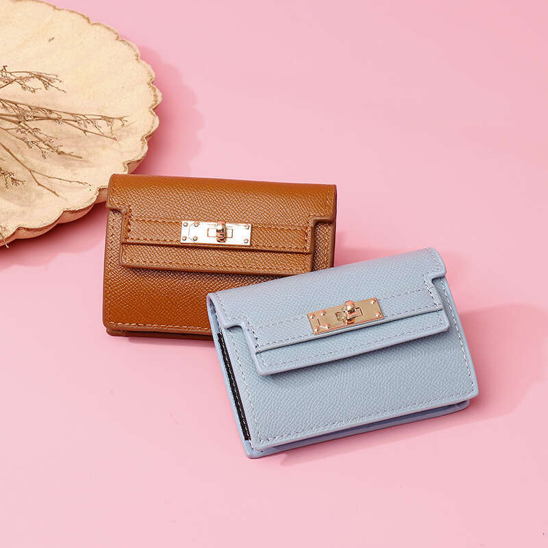 Designer Luxury Bag 2025 Senlina Card Bag Women's New Small and Compact Women's Wallet Anti demagnetization Multi slot Advanced Sensory Orga