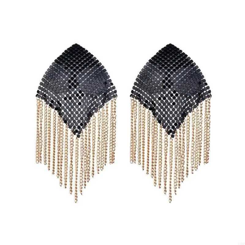 Y3NE Sequins Tassels Pasties Sticky Bra Nipple Covers Reusable Pasty Breast Covers Adhesive Nipples Stickers for Women Girls W250624