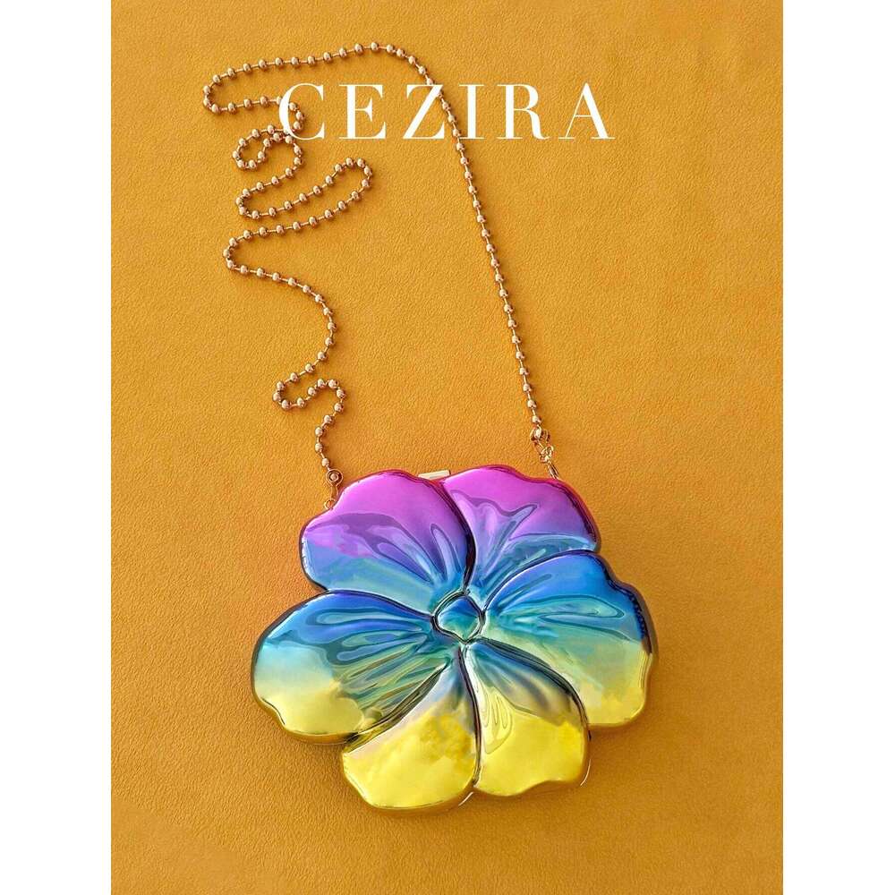 Luxury Designer bags Acrylic Evening Case Bag for Women Fashionable Flower Shaped Elegant Handbags Beads Chain Shoulder Cross body Party Prom