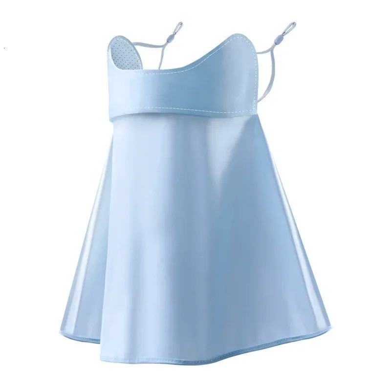 Breathable Ice Silk Face Veil for Women UV Proof Half Mask with Eye and Neck Cover Ideal for Summer Outdoor Sun Protection 250624