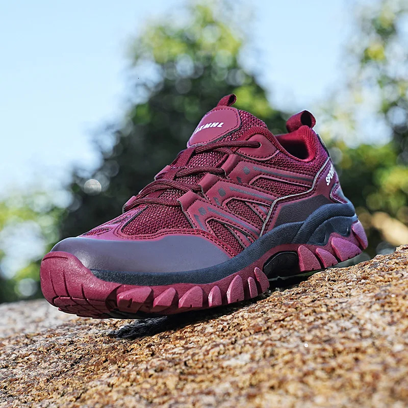 Women Men Hiking Shoes Outdoor Trekking Sports Climbing Camping Boots Nonslip Waterproof Walking Jogging Trainers Sneakers 250624