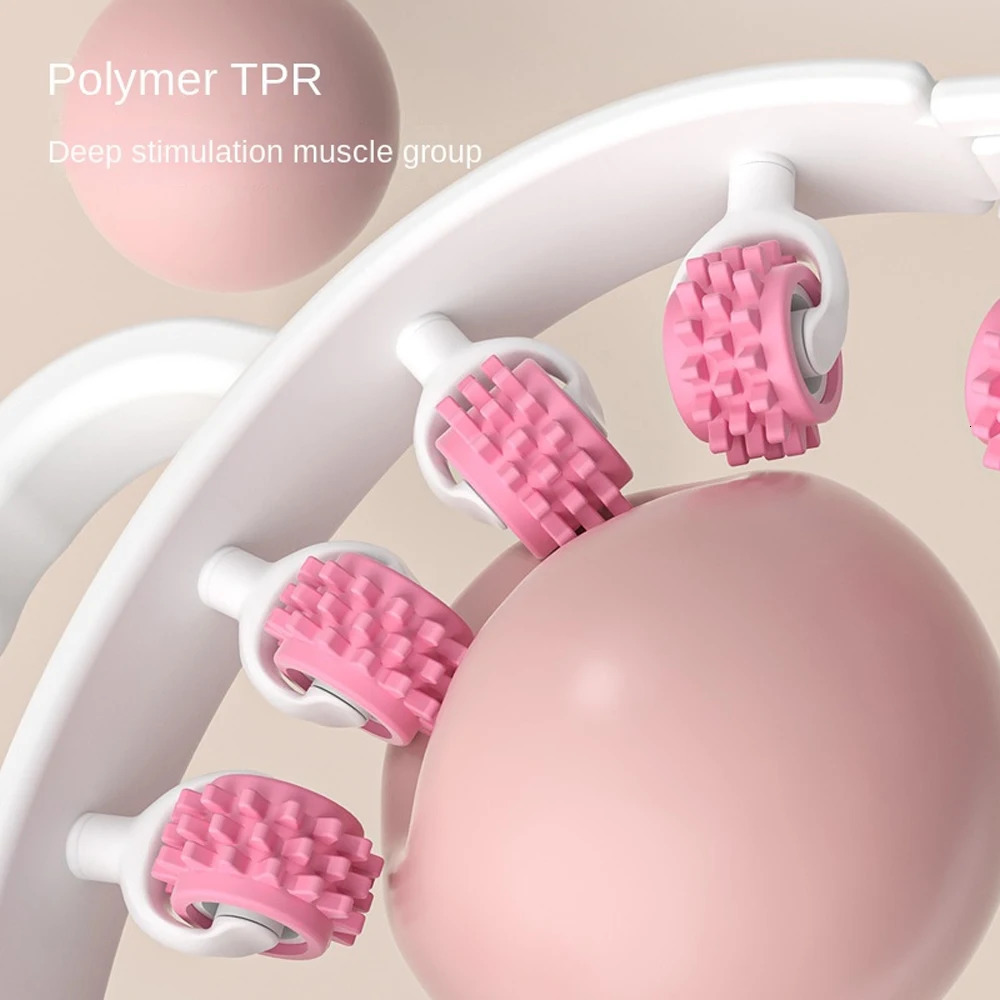 Leg Massager Multifunctional 12 Wheels Fullcoverage Massage Roller for Arm Waist Leg Muscle Relaxation Manual Massage Machine 250619