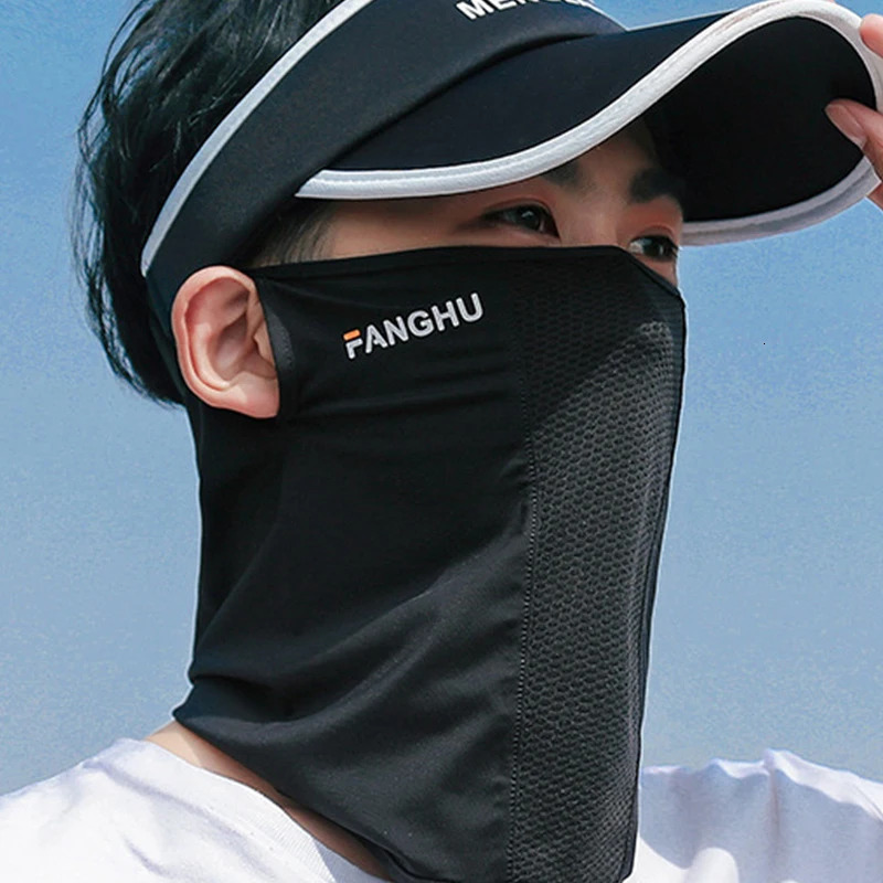 Mesh Breathable Ear Loop Mask Elastic Sunscreen Anti-UV Face Covering Thin Breathable Sports Neck Gaiter For Women Men 250624