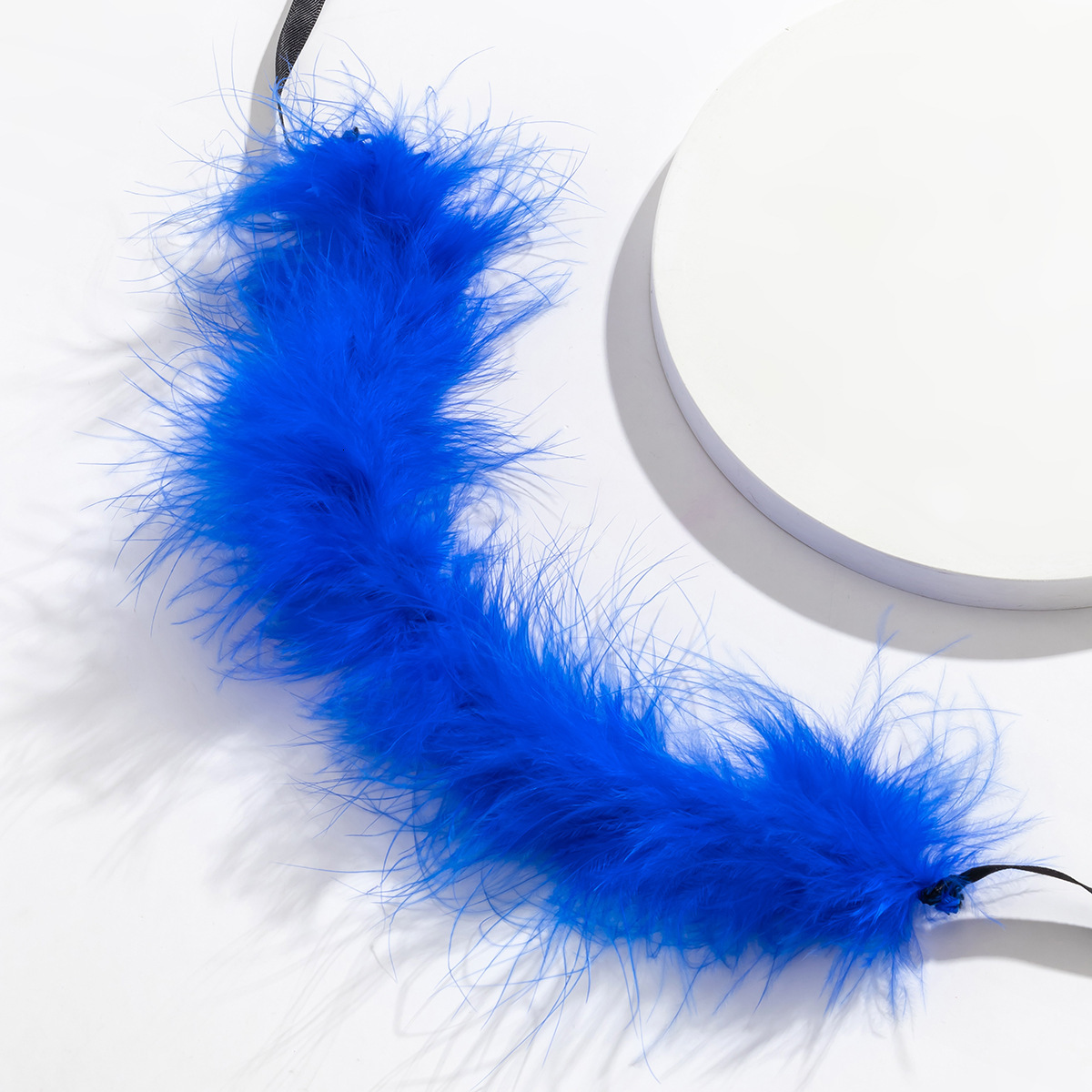 Gothic Style Party Short Choker Sweet Cool Feather Collar Ribbon Niche Performance Necklace