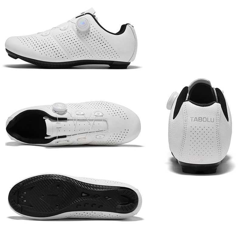 Performance Road Cycling Shoes Mens Synthetic Leather 3-Bolt Compatible Stiff Sole Lightweight Durable (Size 36-47)XJ250624