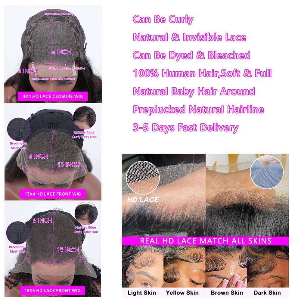 Bury 13x6 HD Frontal Straight wig 13x4 Lace Front Human Hair Wigs For Women 99J Colored Wig 4x4 5x5