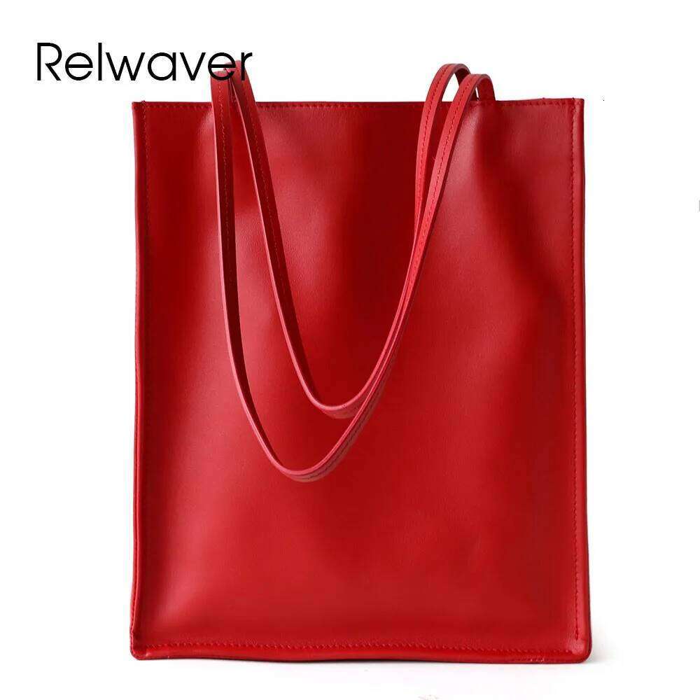 Luxury Designer bags Relwaver tote genuine leather shoulder 2025 autumn commuting ladies handbag big composite women bag