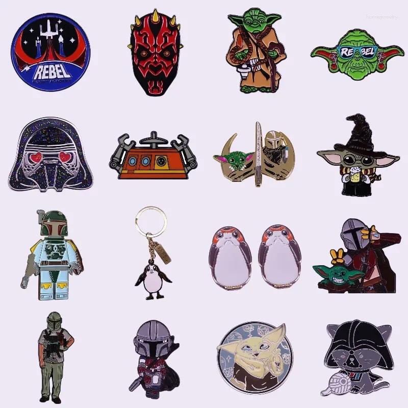 Brooches Cute Movie Baby Enamel Pin Space Metal Lapel For Backpack Decoration Brooch Jewelry Key Chain Gifts Fans Wholesale