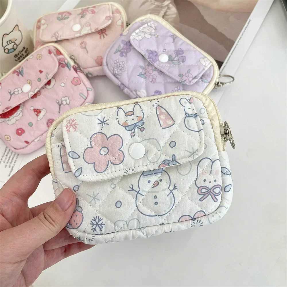 Cute Cartoon Floral Quilting Document Storage Bag Card Wallet Coin Purse ID Card Holder Drivers License Holder Badge Holder XJ250624