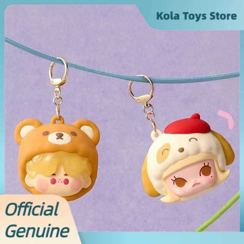 Genuine Pop Bean Pajama Party Series Headphone Case Blind Box Skullpanda Crybaby Dimoo Cute Headphone Case Mystery Box Toy Gift Y250624
