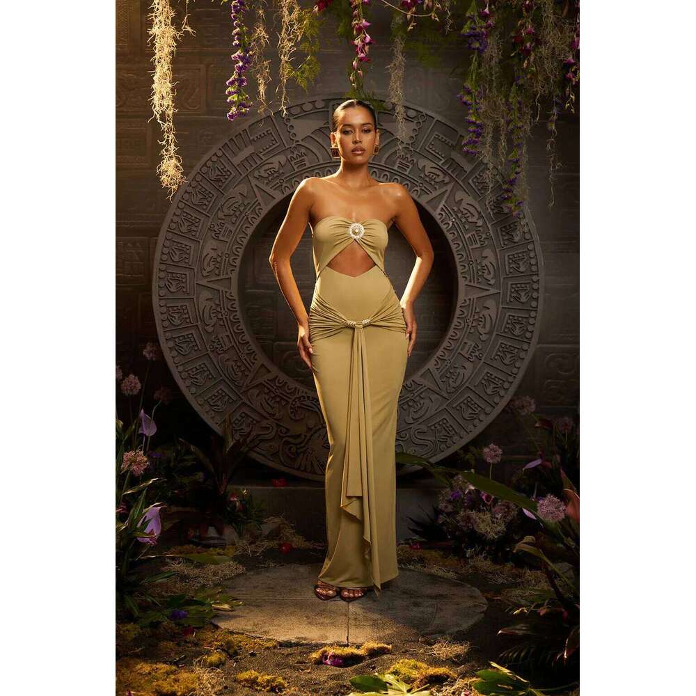 2025 New Retro Tube Top High Quality One Piece Swimsuit And Skirt Print Deep-V Lace-up Women Bikini Set Swimwear Bathing Suit