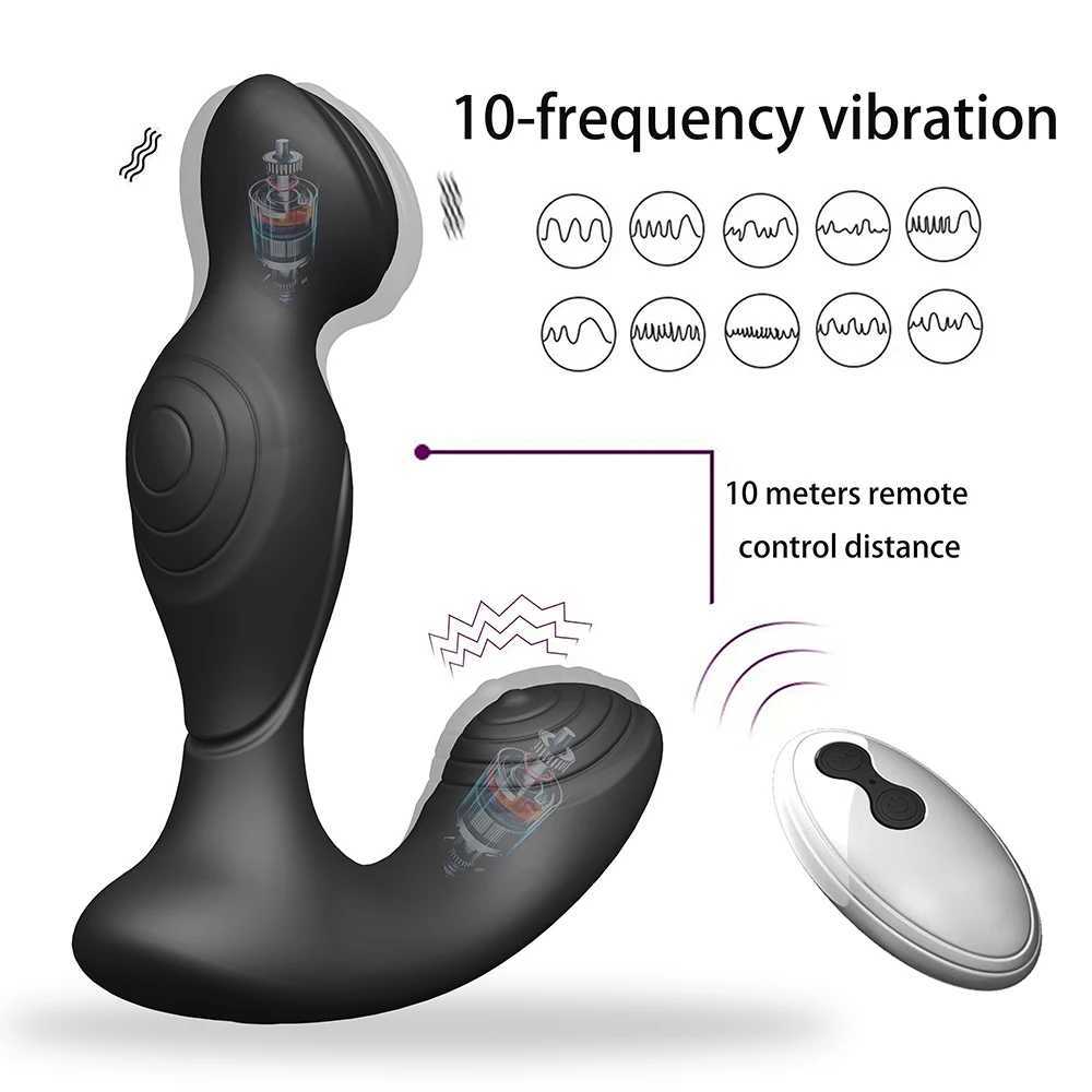 Male Prostate Massager Wireless Control Anal Plug Ring Delay Ejaculation Butt Plug Vibrator Sex Toy for Men Masturbator W250624