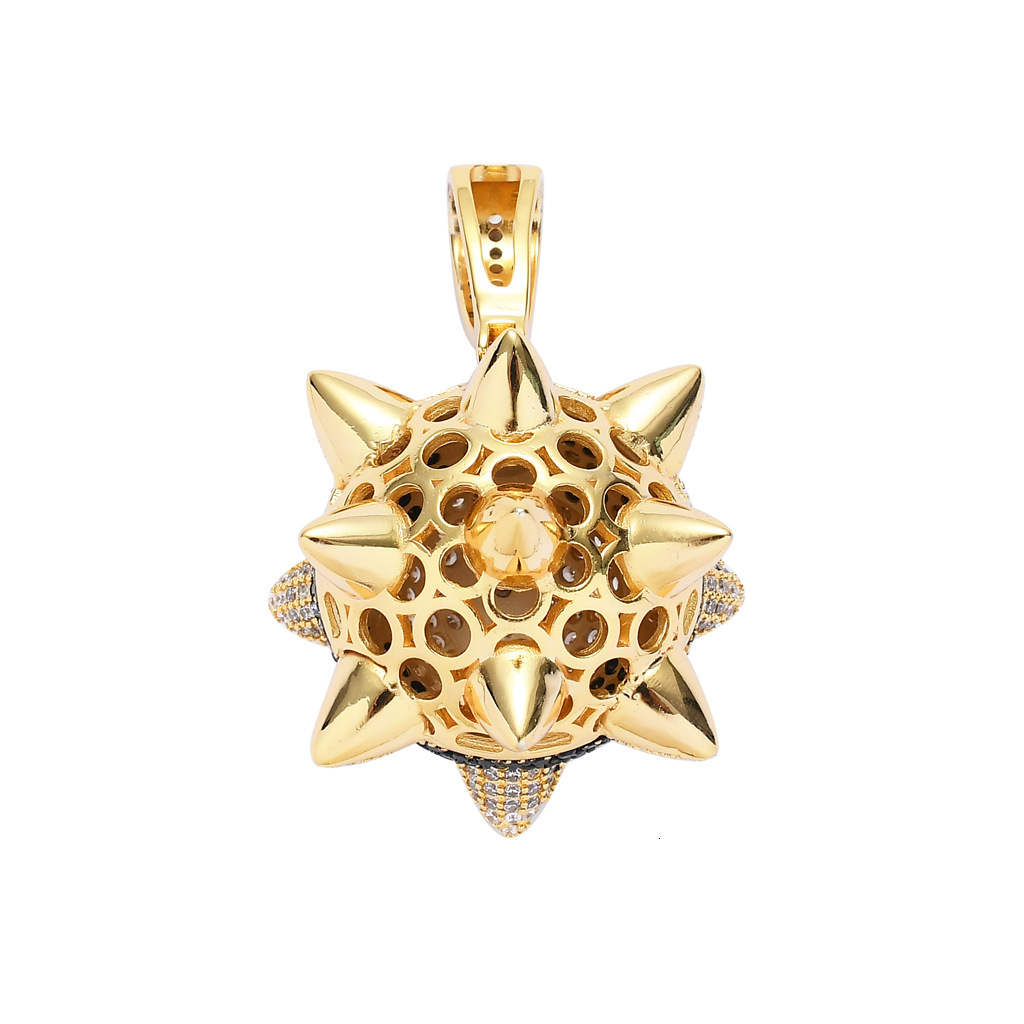 Luxury Hip Hop Jewelry Black 8 Bolas Pendant Iced Out Trendy Personalized Necklace for Men Pass the diamond tester