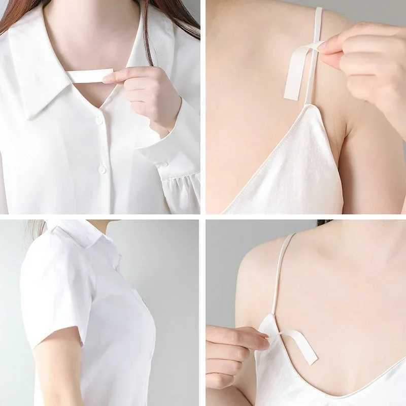 36/72Pcs Double Sided Body Tape Self-Adhesive Clothes Dress Shirt Secret Sticker Lingerie Tape Anti- Invisible Chest PatchW250624
