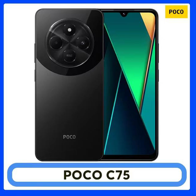 Global Version POCO C75 Smartphone Helio G81-Ultra Immersive 6.88" Display Massive 5160mAh(typ) Battery Clear 50MP Dual Camera