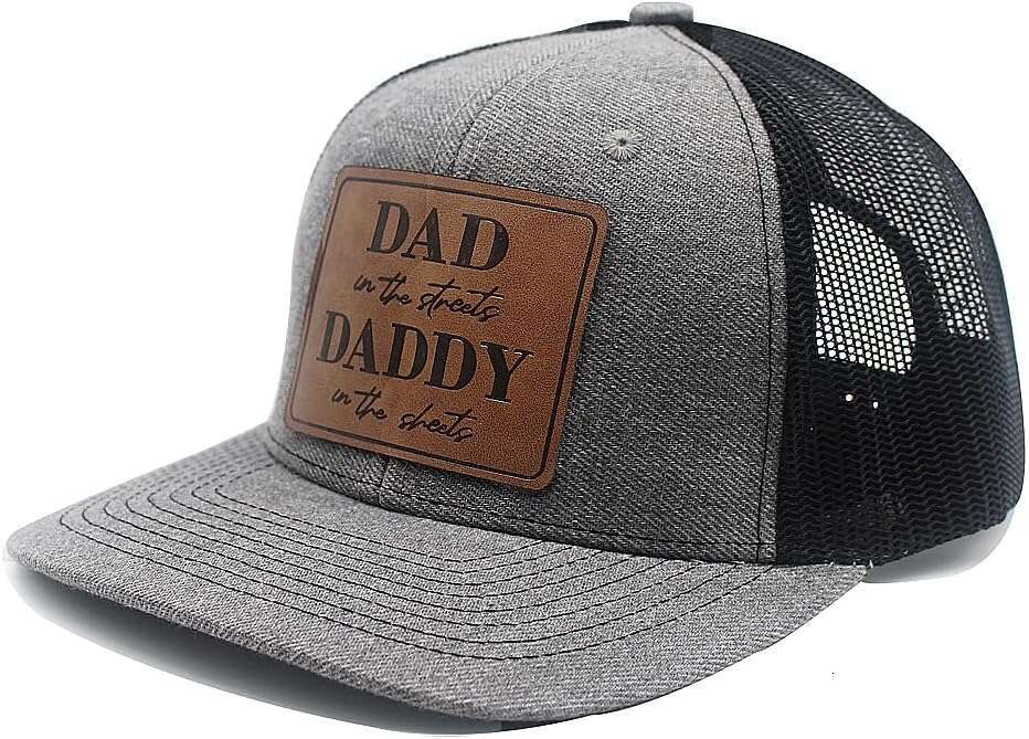 TO Be Dad Street in The Sheets Hat Daddy Leather Patch Baseball Cap Gifts for Him Father's Day Birthday