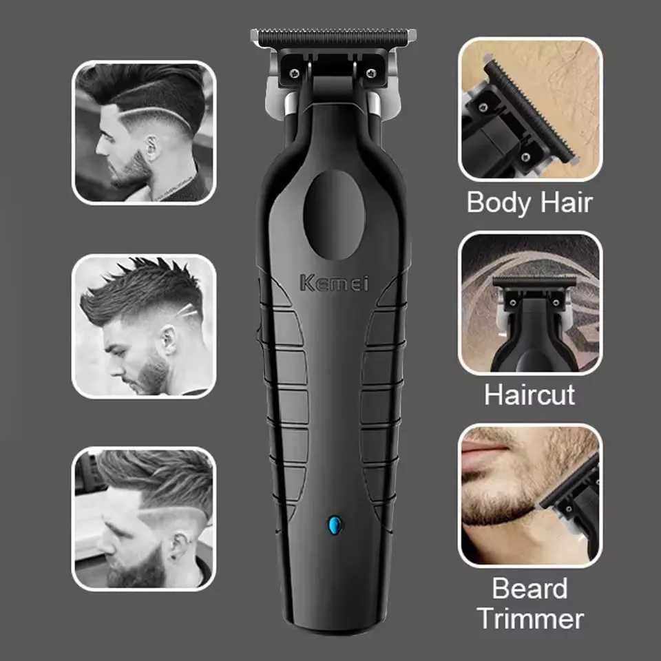 Kemei Mens Hair Clipper KM-2299 Professional Electric Hair Trimmer USB Rechargeable Barber Trimmer Mens Electric Hair Clipper XJ250624