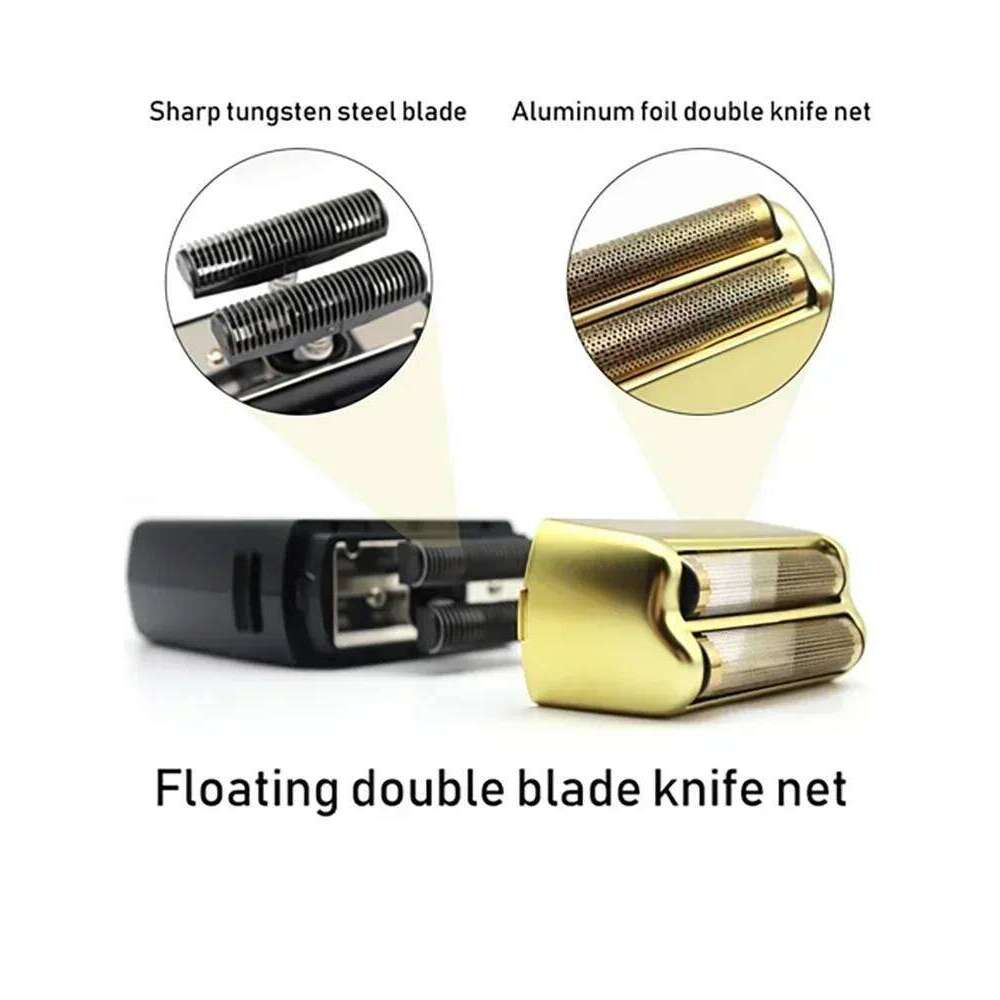 New 11000 RPM 7W Pop Barbers P620 Professional Men's Beard Trimmer Double Foil Electric Shaver USB Hair Clipper