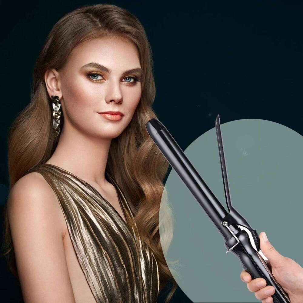 MBHAIR Skinny Ceramic Coating for Hair Long Barrel Curling Iron Instant Heat up to 450F with clamp
