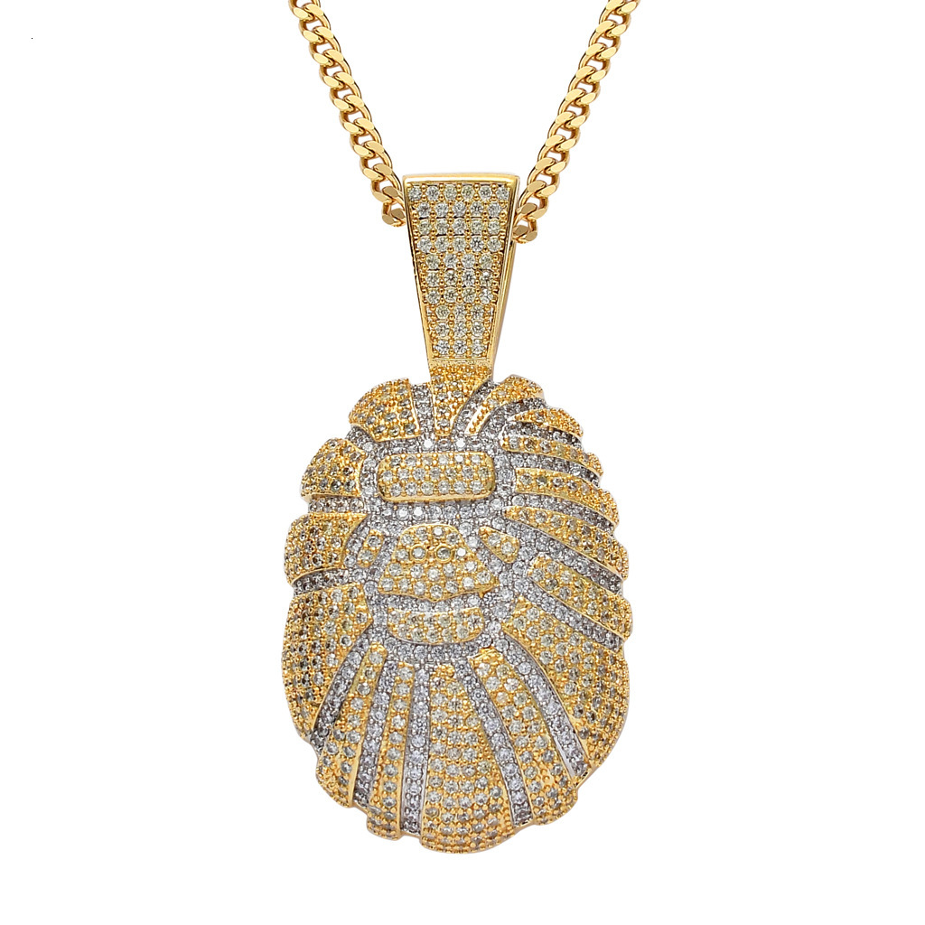 Luxury Moissanite Hip Hop Necklace Men Gorilla 18K Gold Iced Out Pendant Trendy Brand Street Punk Jewelry Pass the diamond tester