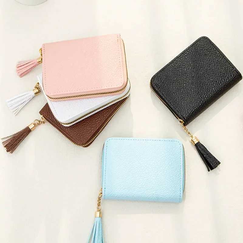 Fi Tassel Women Wallet Female Purse PU Leather Short Mini Wallets Zipper Clutch Purse Female Small Wallet for Women XJ250624
