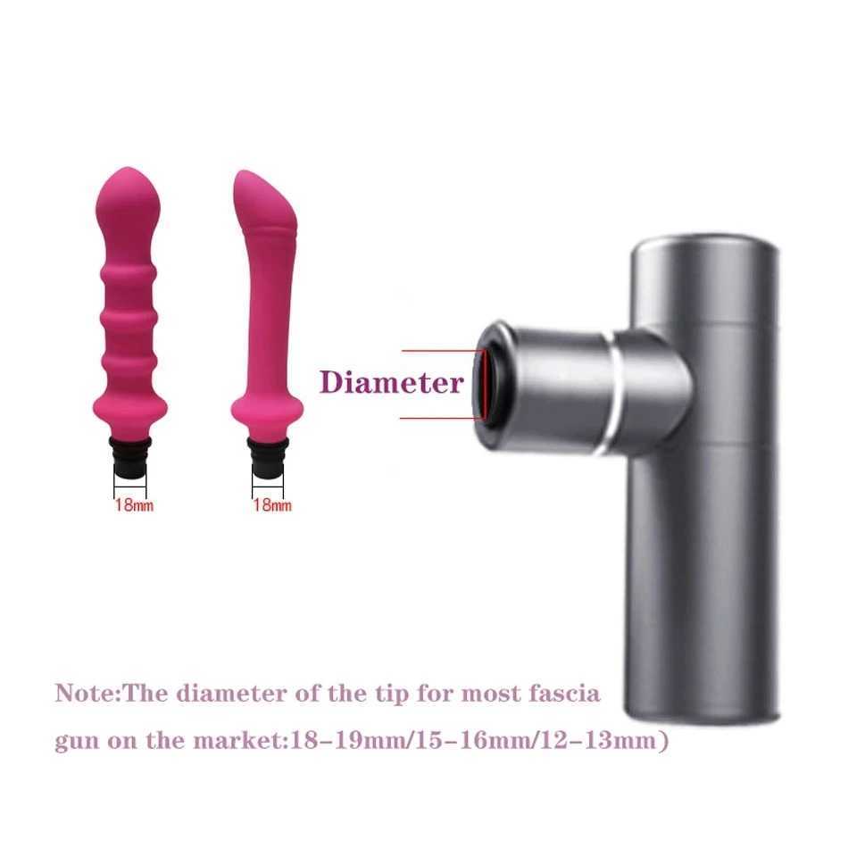 Vibrator Sex Machine Fascia Gun Massage Attachments Head to Silicone Dildo Sex Toys For Men Women Vibrators Penis Masturbation W250624