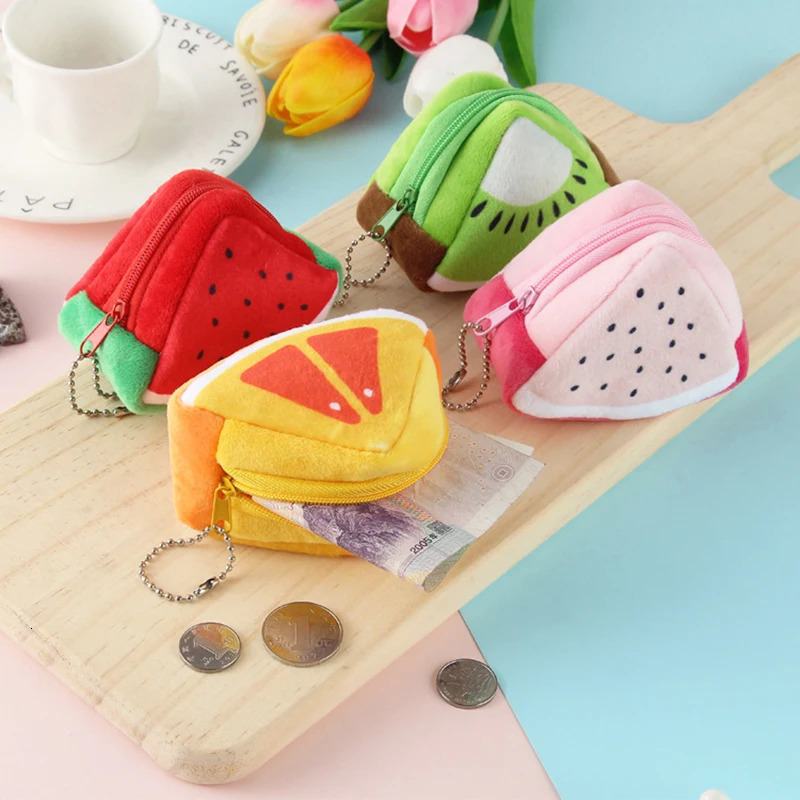 Cute Fruit Wallet Plush Coin Purse Women Change Purse Money bag Coin Purse Cartoon Fashion Sweet Gift Multifunction 250623