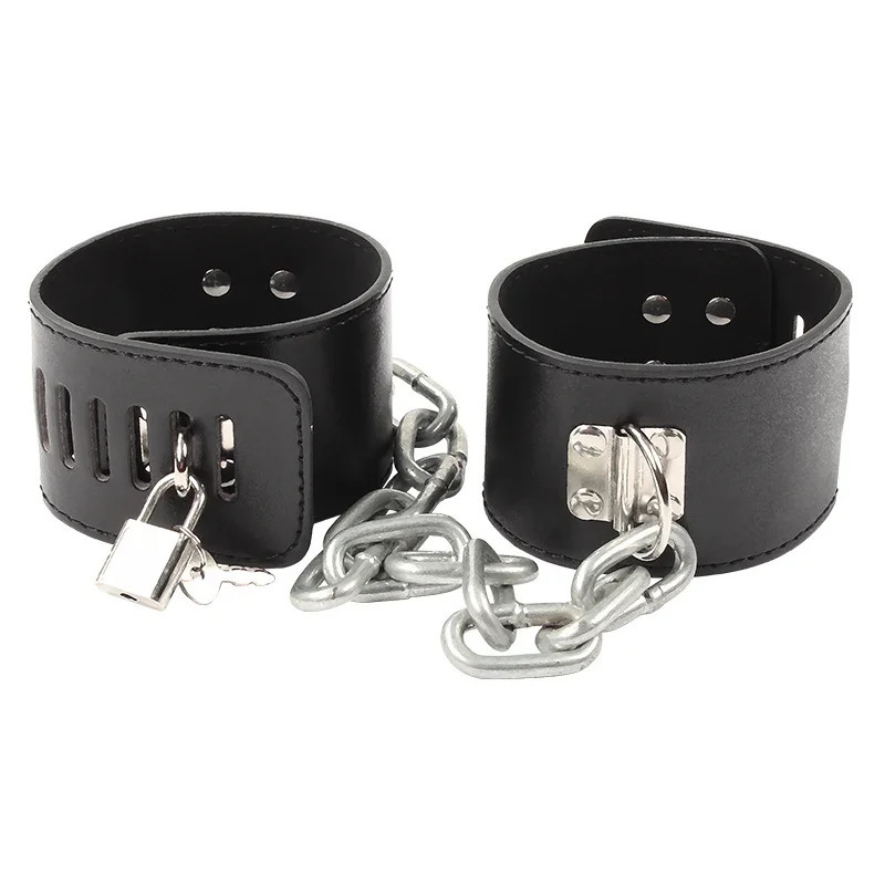 Hard Metal Chain Handcuffs Slave BDSM Wrist Ankle Bondage Cuff Restraints Locking Shackles Erotic Products Sex Toys For Couple 250624
