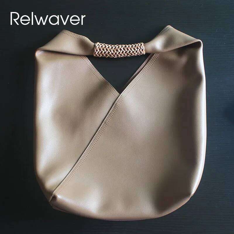 Luxury Designer bags Relwaver shoulder cowhide split leather bucket 2024 spring summer big tote bag hollow handle composite women handbags