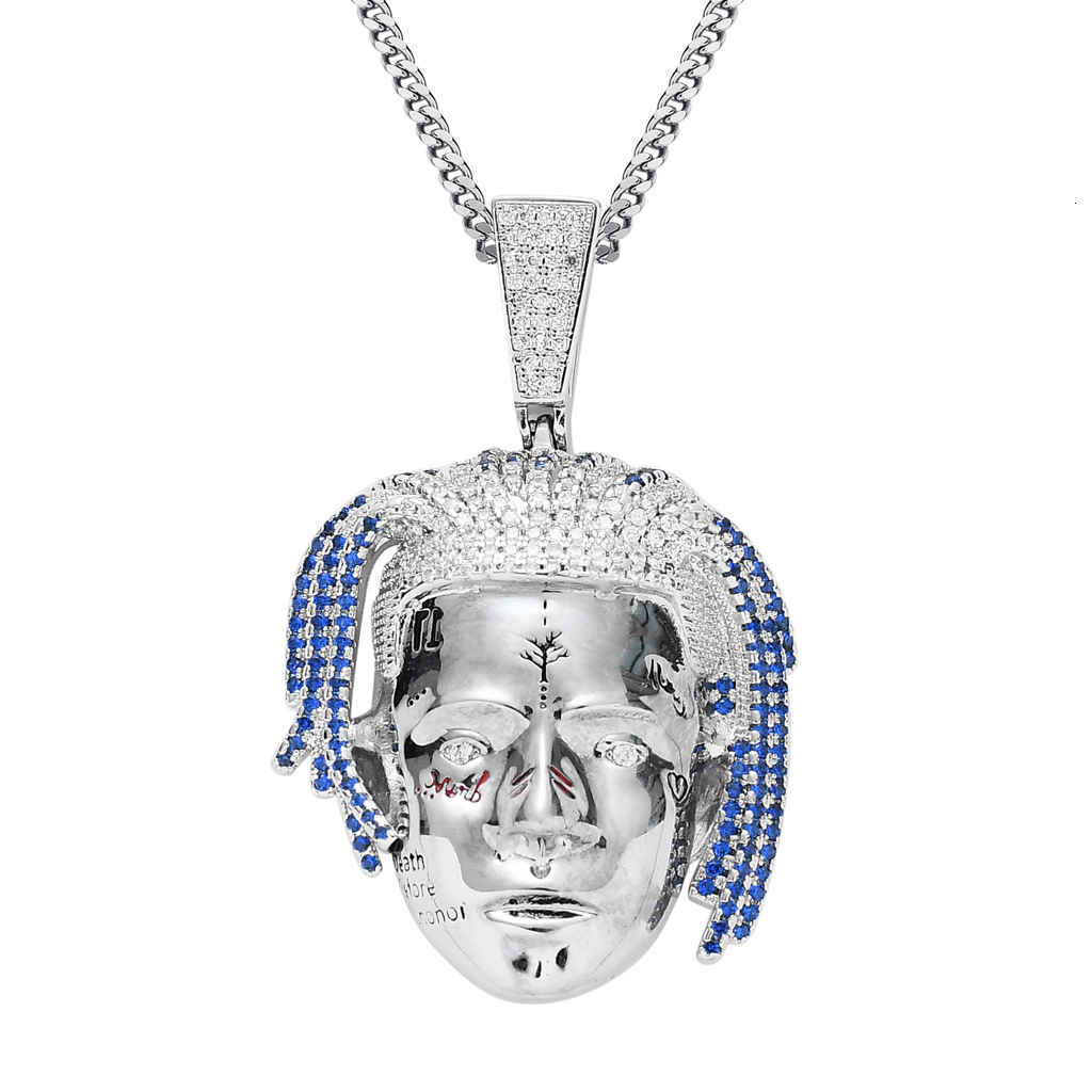 Luxury Moissanite Jewelry Iced Out XXXTentacion Headshot Pendant Hip Hop Men's Stylish Brand Personalized Accessory Pass the diamond tester