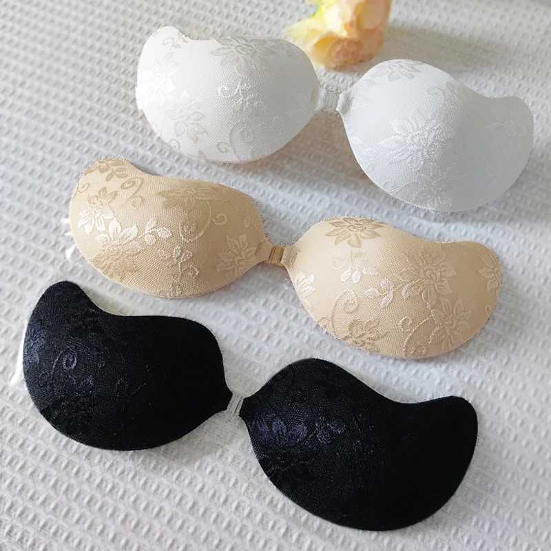 Women Silicone Chest Stickers Lace Push Up Waterproof Nipple Cover Invisible Self-Adhesive Nipple Tape Reusable Strapless Bra W250624