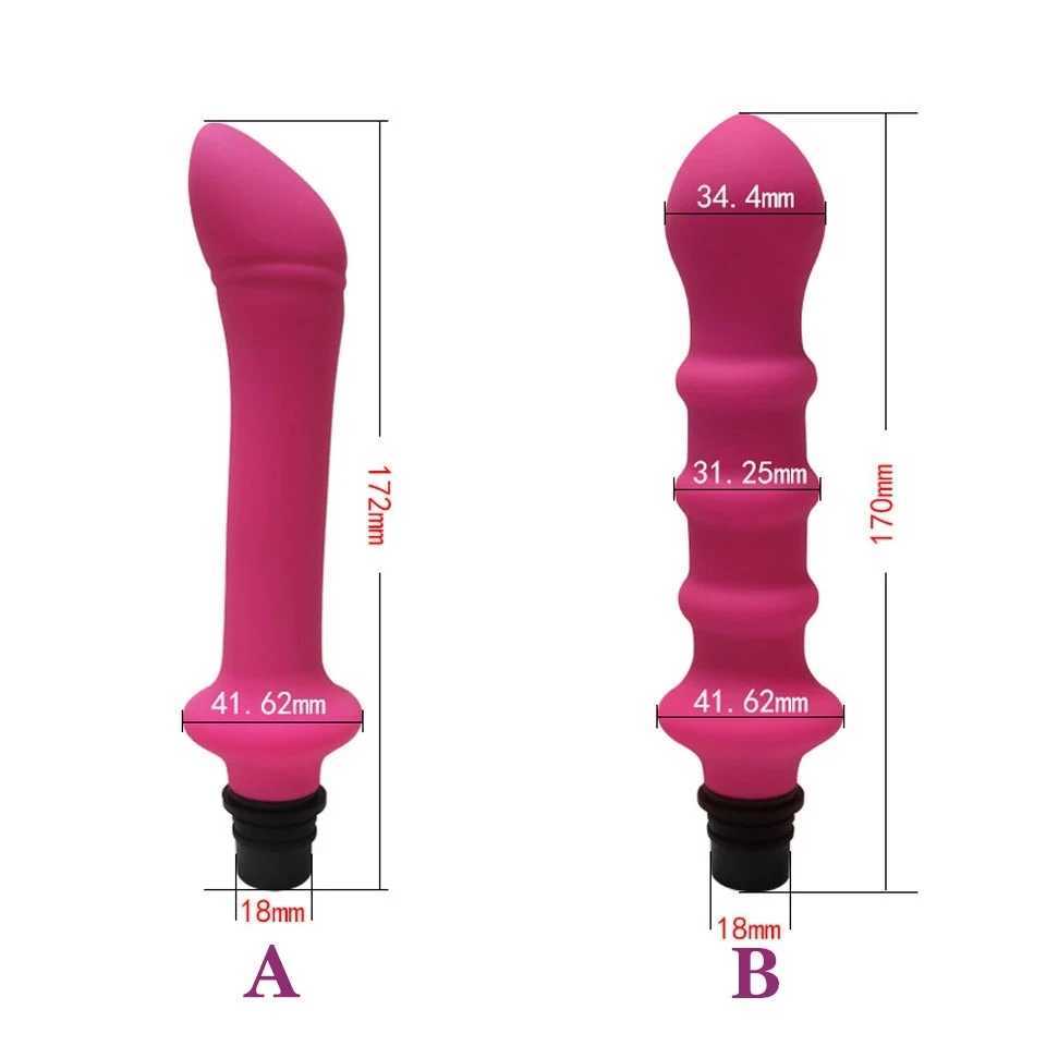Vibrator Sex Machine Fascia Gun Massage Attachments Head to Silicone Dildo Sex Toys For Men Women Vibrators Penis Masturbation W250624