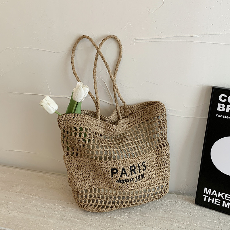 Free Shipping Casual Straw Multi-Color Knitted Tote Bag and Handbags Women Shoulder Bags Straw Woven Side Bag for Ladies Woman Handbag Beach Bag5