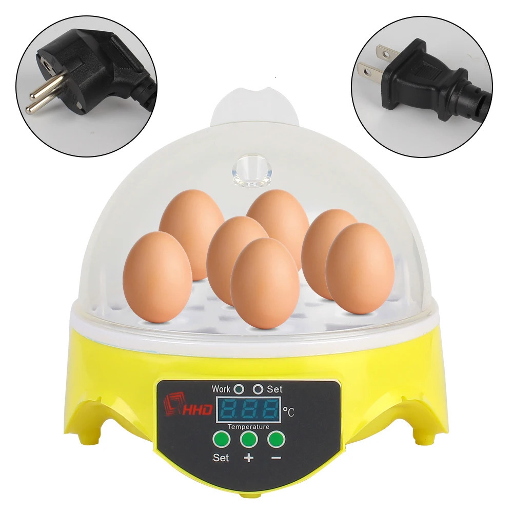 Brooder 7 Egg for Chicken Duck Bird Adjustable Digital Temperature Poultry Incubator Mini Egg Incubator Farm Hatchery 250624
