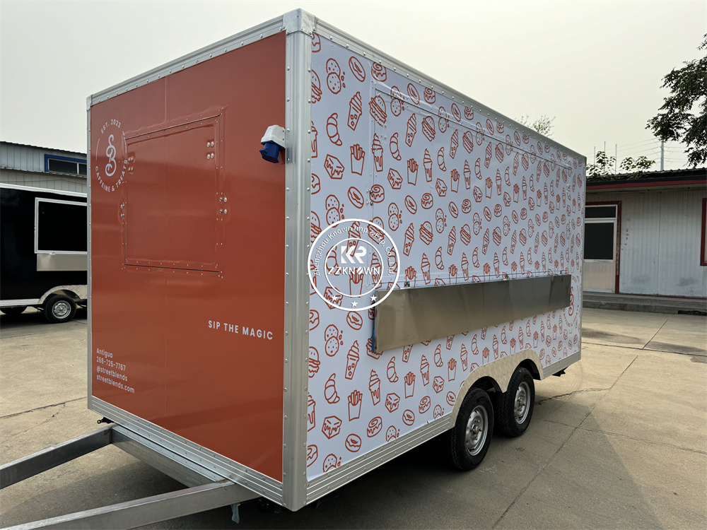 Customizable Mobile Food Trailer for Ice Cream Hot Dog Cart with Concession Kitchen Equipment Street Pizza Coffee Kiosk Restaurant Catering Truck