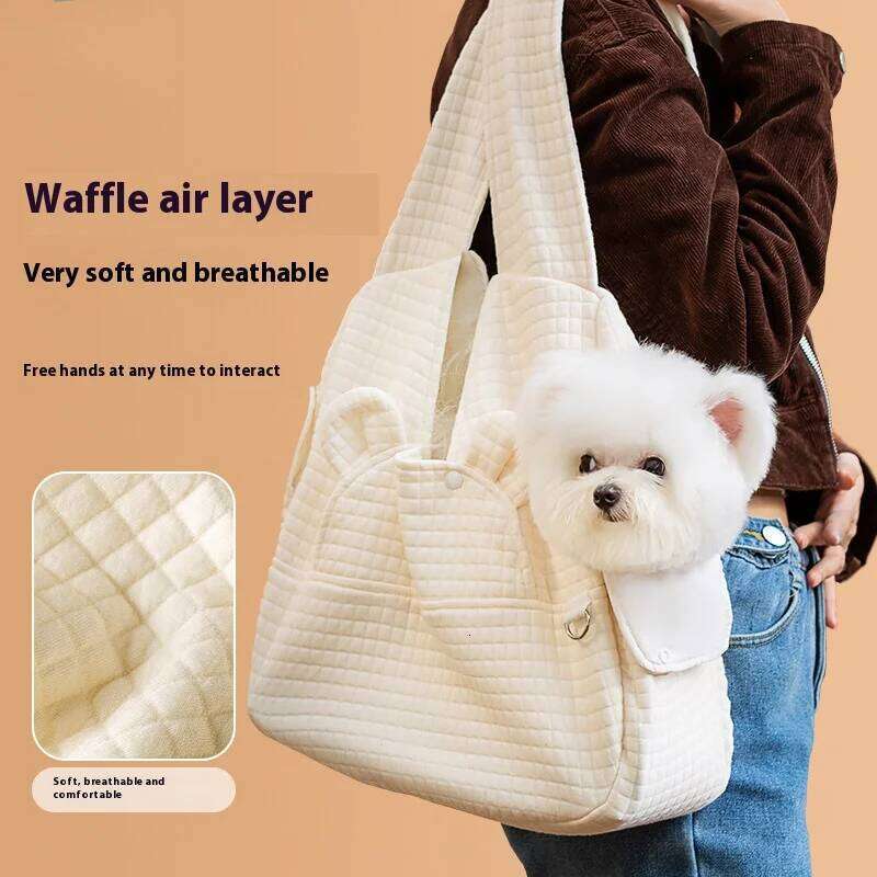 Pet Outdoor Simple Cross Chest Portable Cat Bag, Large Capacity Adjustable Small Backpack, Dog Accessories