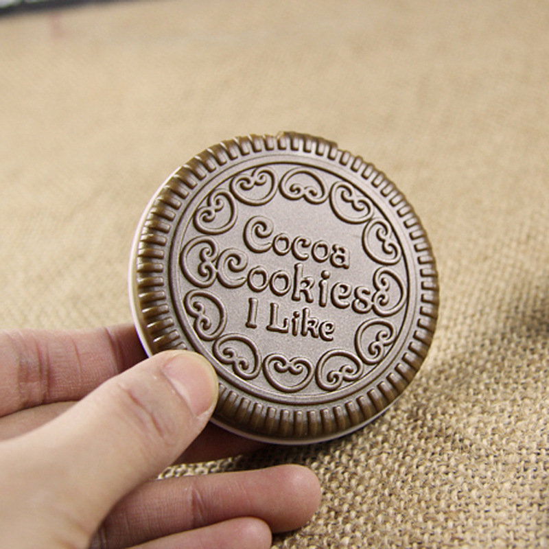 Mini Cute Cocoa Cookies compact mirror pocket portable hand mirror with Comb Makeup Tools 2 colors