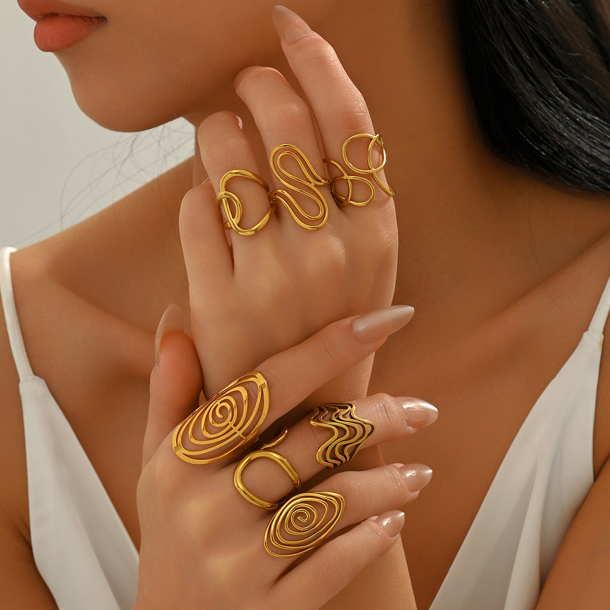 New Style Women's Jewelry Irregular Design Simple High-End Open Ring For Women