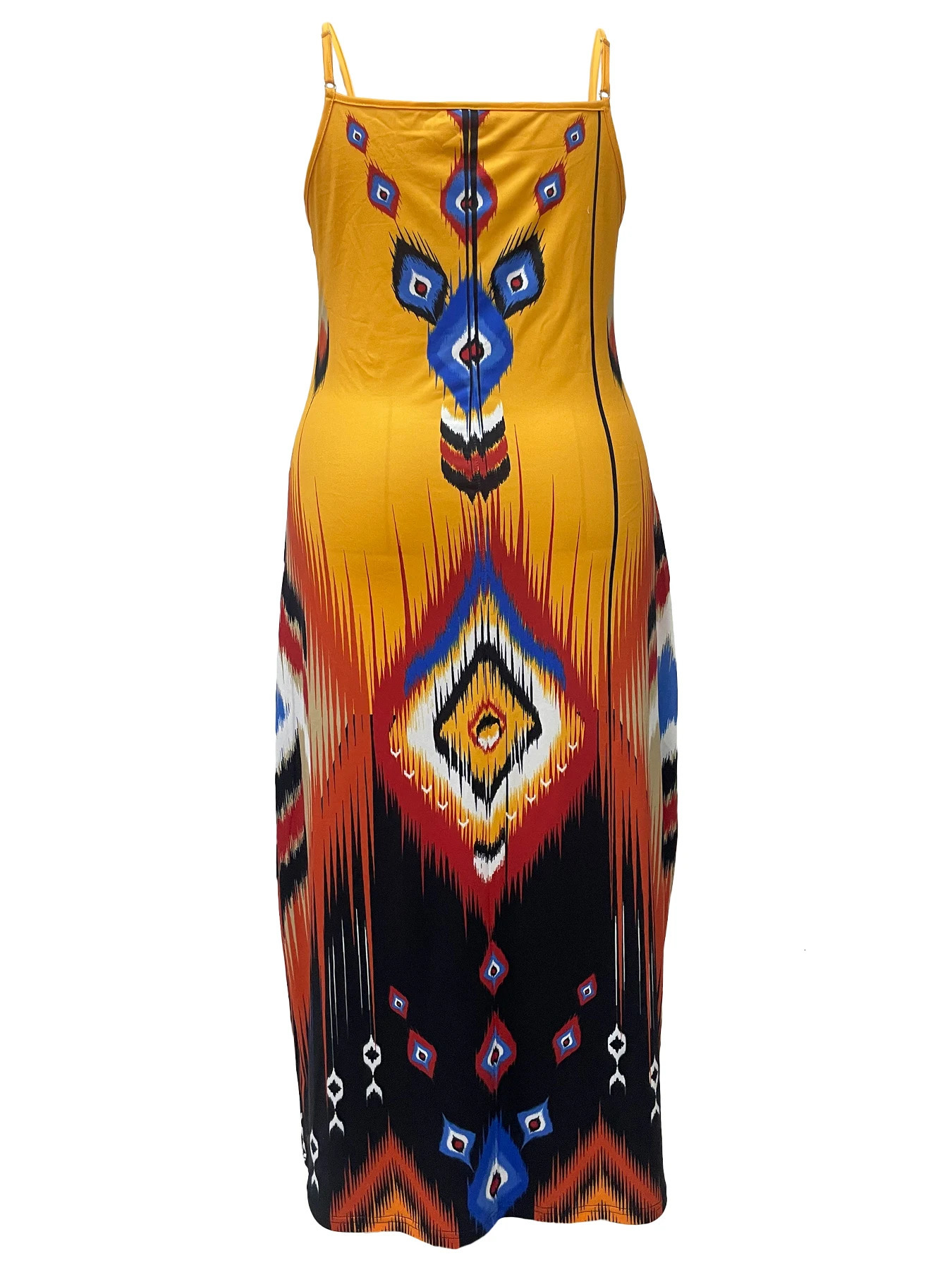 Womens Plus Size Print Strapless Dress Spring Summer Casual Sleeveless Clothing 250613