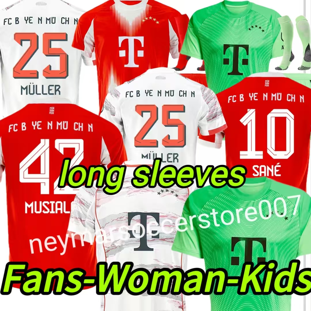 25 26 KANE OLISE soccer jerseys SANE KIMMICH UPAMECANO MULLER DAVIES COMAN bayren munich football shirt GORETZKA DAVIES jersey MUSIALA Men Kids kit sets uniforms