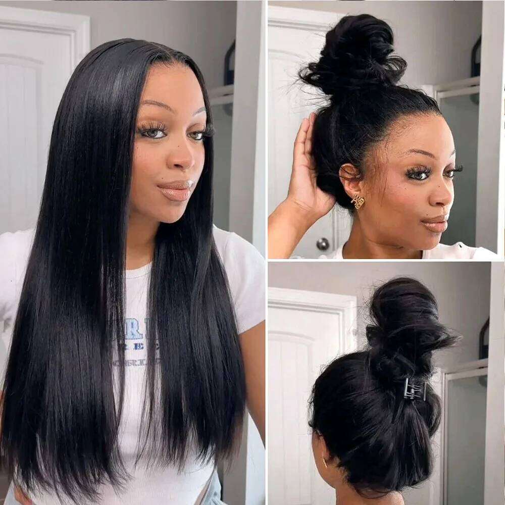 Bone Frontal 250 Density Invisible Strap 360 Full HD Glueless Straight Lace Front Human Hair Wig